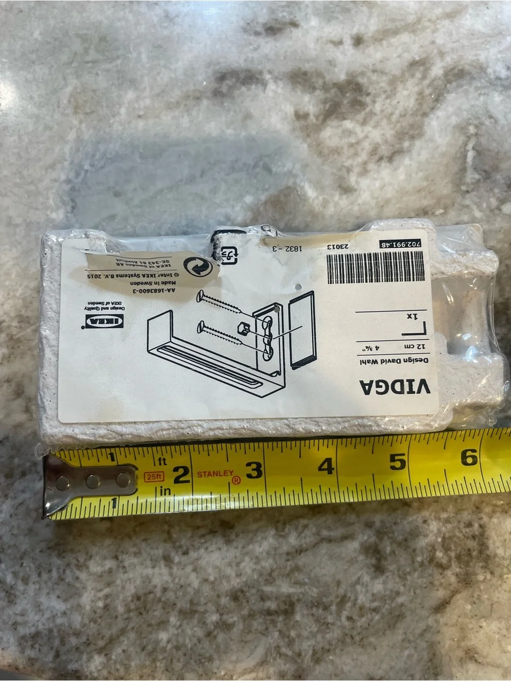 IKEA VIDGA wall Bracket 12 cm - White
